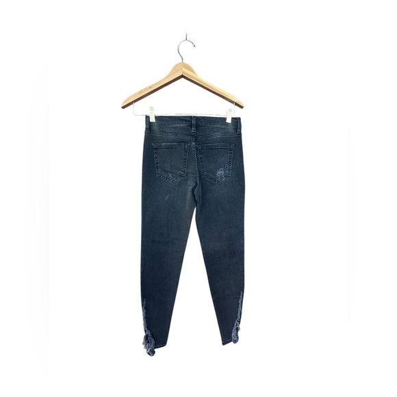 Free People We The Free Jeans 25 Black Distressed Denim Skinny Grunge Skater NWT - Picture 6 of 6